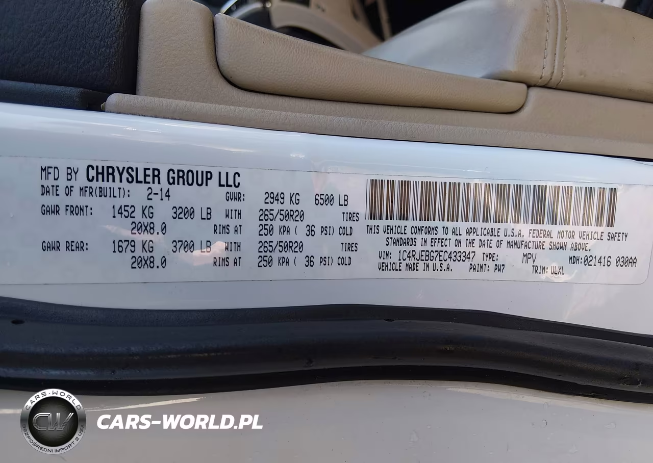 2014 Jeep Grand Cherokee Limited VIN:1C4RJEBG7EC433347 - 9