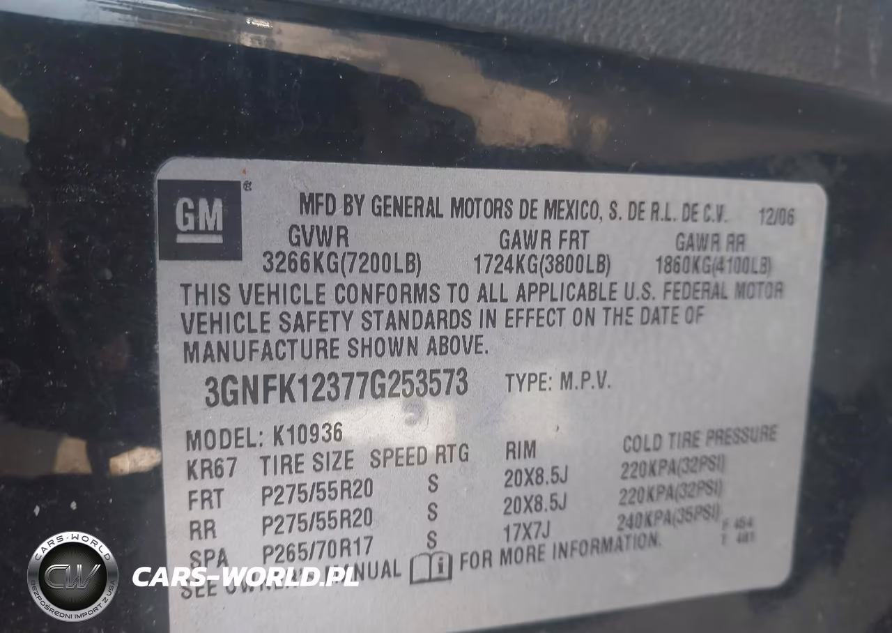 2007 Chevrolet Avalanche 1500 Ltz VIN:3GNFK12377G253573 - 9