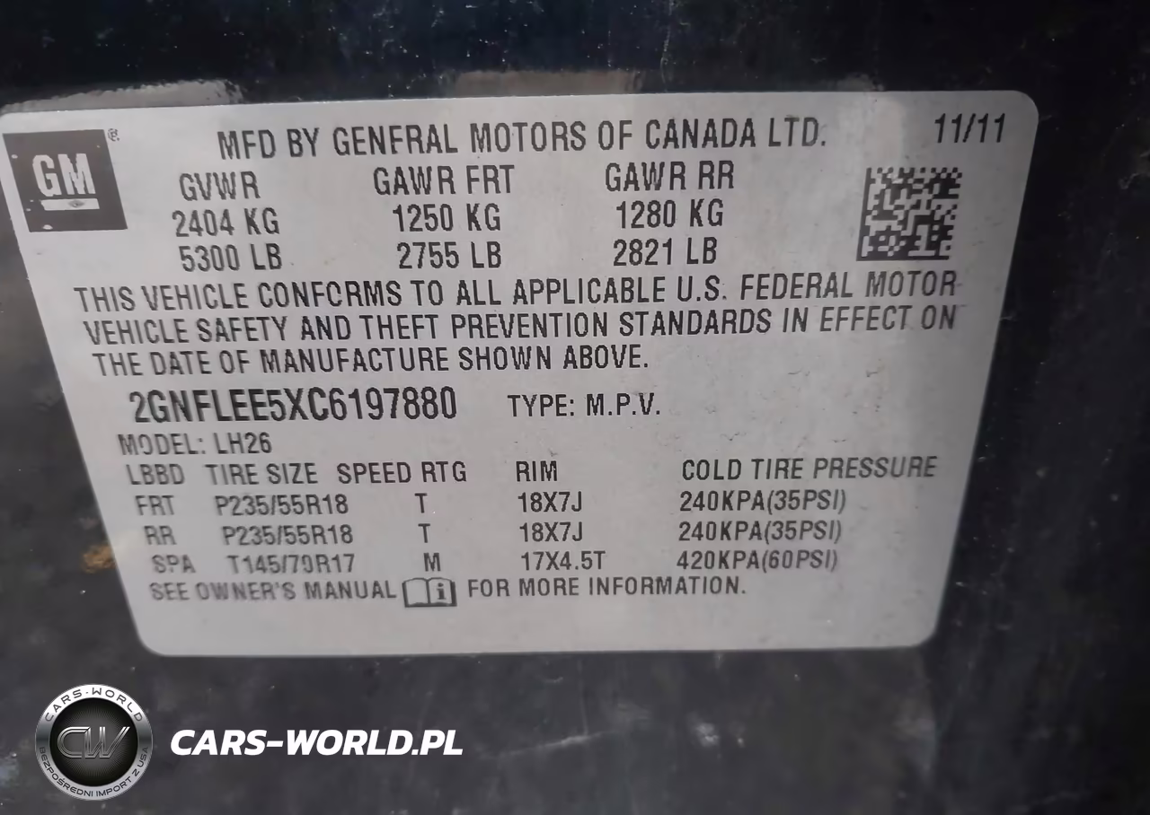 2012 Chevrolet Equinox 1Lt VIN:2GNFLEE5XC6197880 - 9