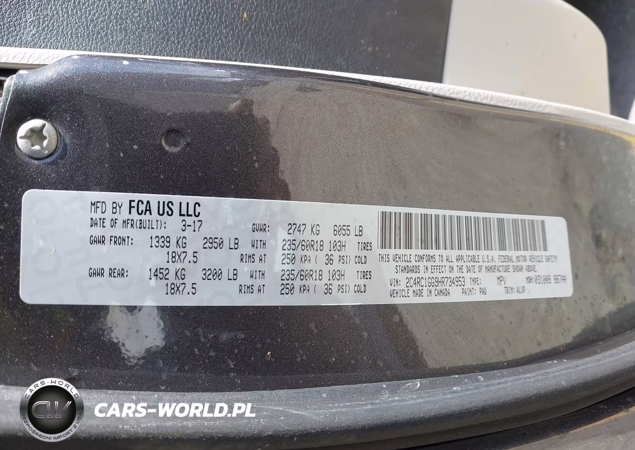 2017 Chrysler Pacifica Limited VIN:2C4RC1GG9HR734953 - 9