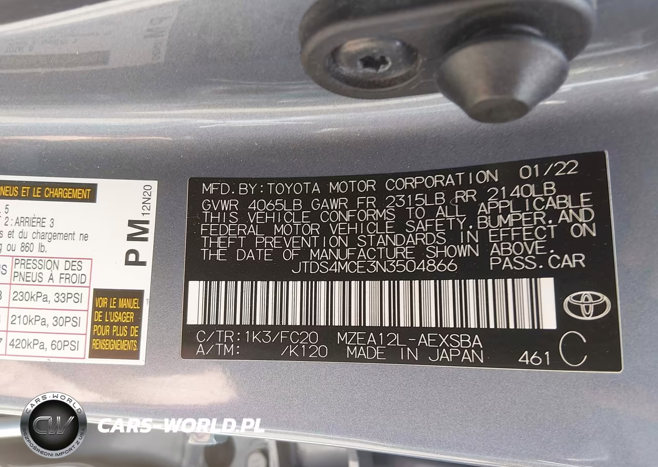 2022 Toyota Corolla Se VIN:JTDS4MCE3N3504866 - 9