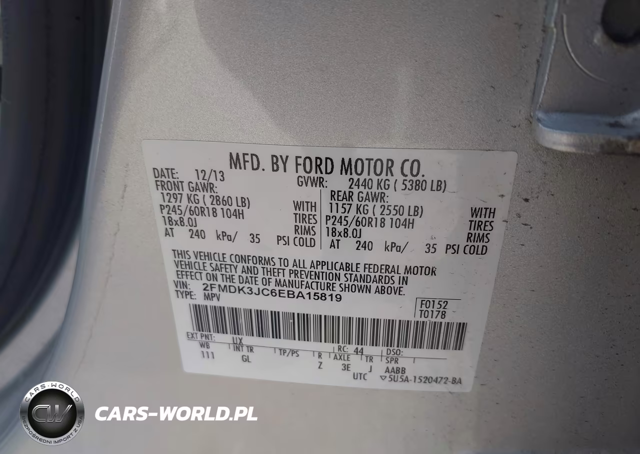 2014 Ford Edge Sel VIN:2FMDK3JC6EBA15819 - 9