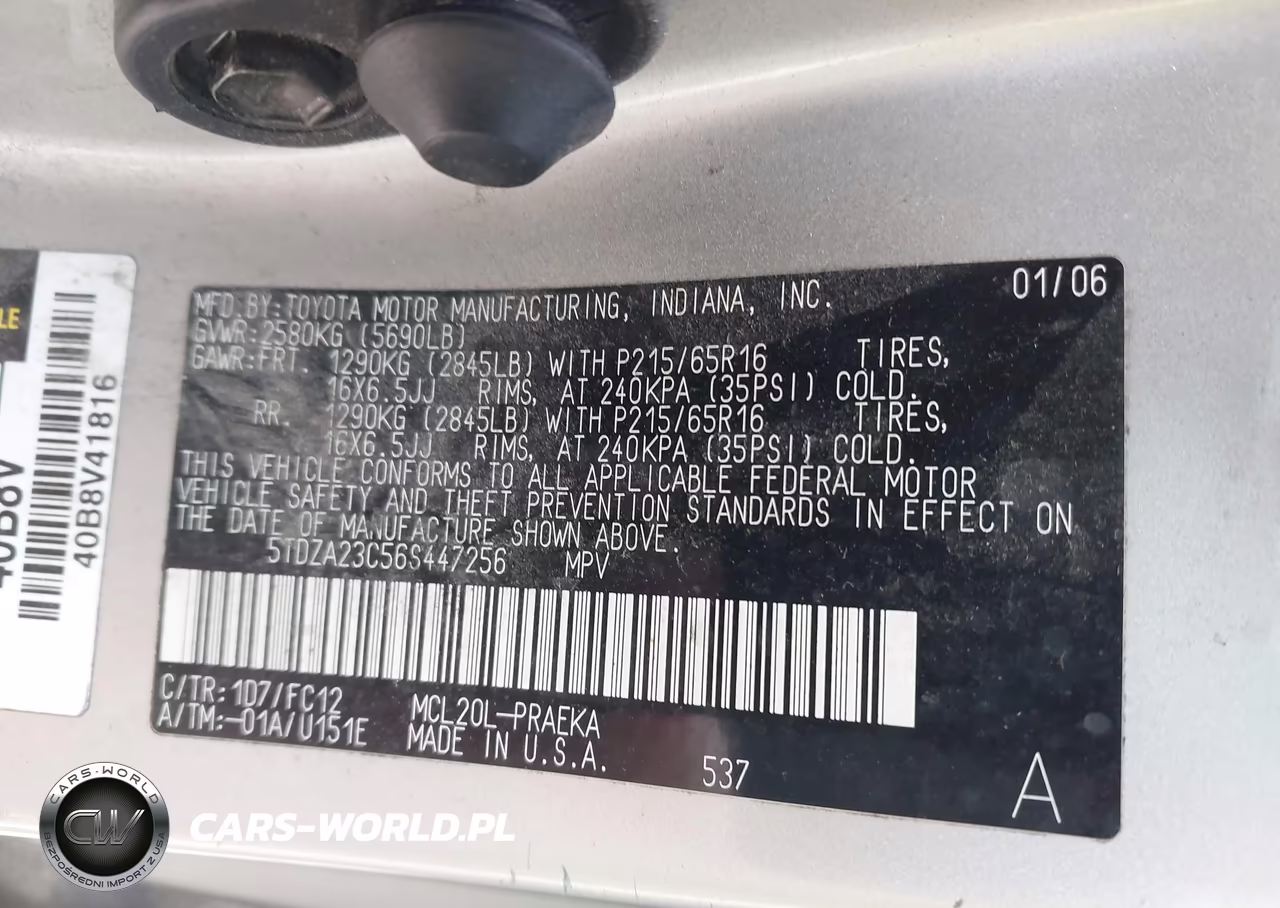 2006 Toyota Sienna VIN:5TDZN23C56S447256 - 9