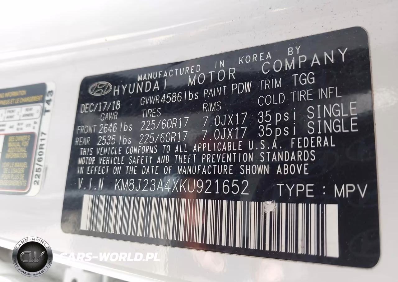 2019 Hyundai Tucson Se VIN:KM8J23A4XKU921652 - 9