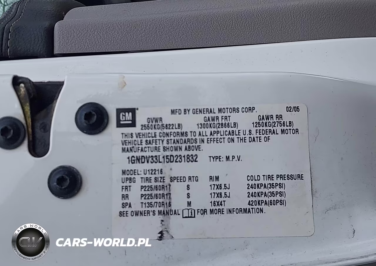 2005 Chevrolet Uplander Lt VIN:1GNDV33L15D231832 - 9