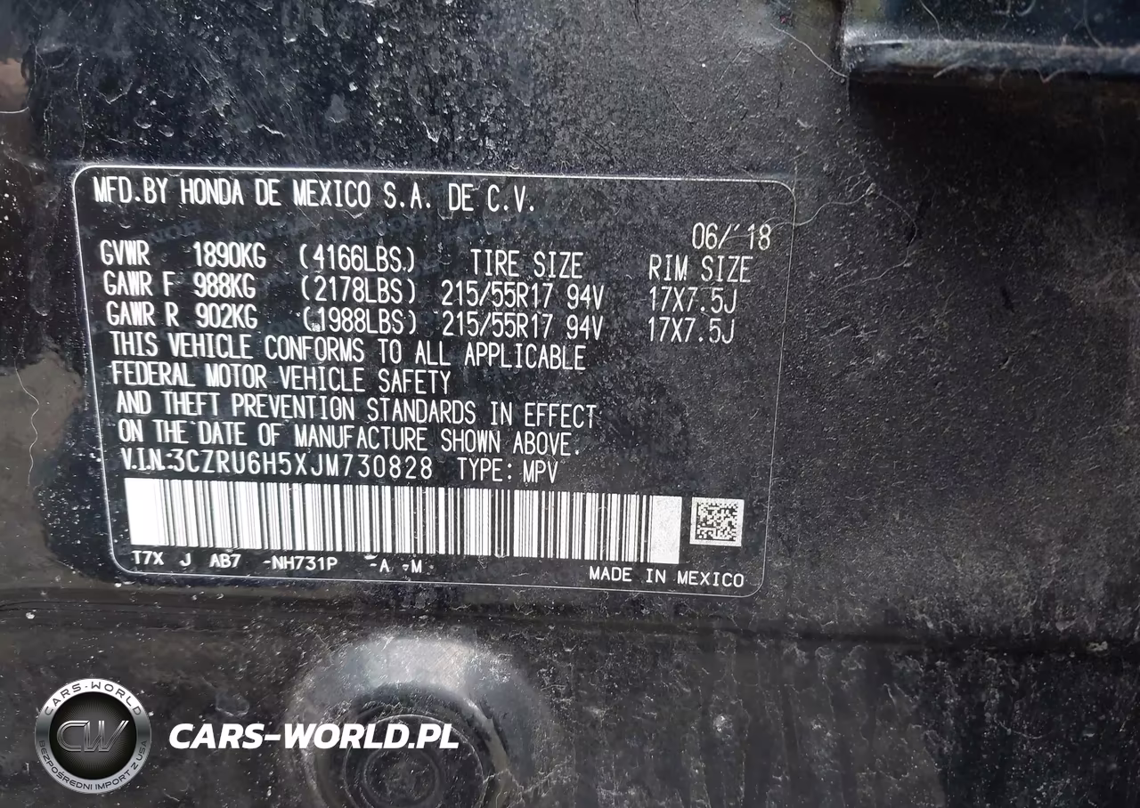 2018 Honda Hr-V Ex VIN:3CZRU6H5XJM730828 - 9