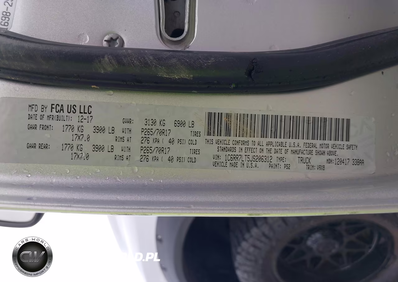 2018 Ram 1500 VIN:1C6RR7LT5JS206312 - 9
