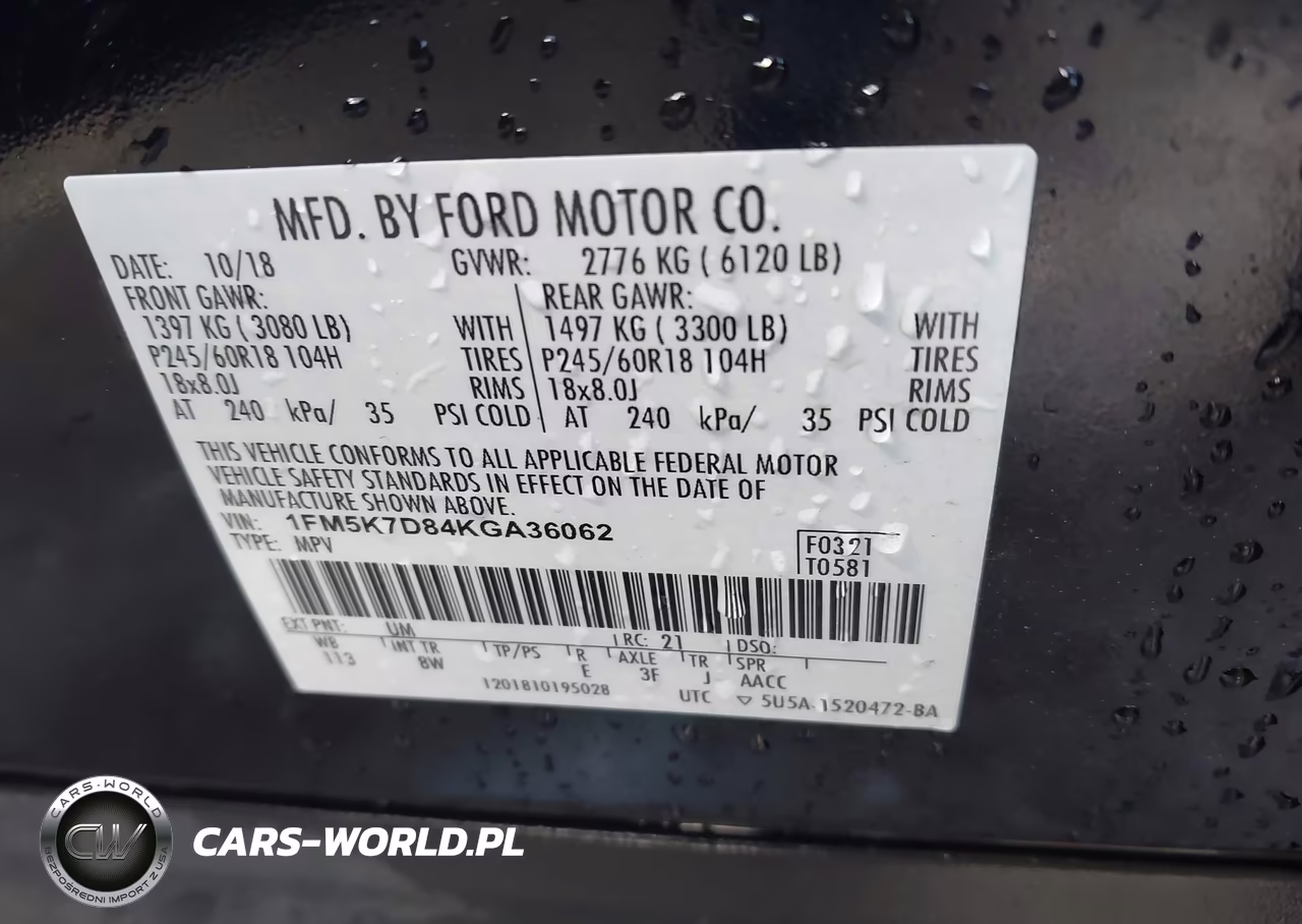 2019 Ford Explorer Xlt VIN:1FM5K7D84KGA36062 - 9