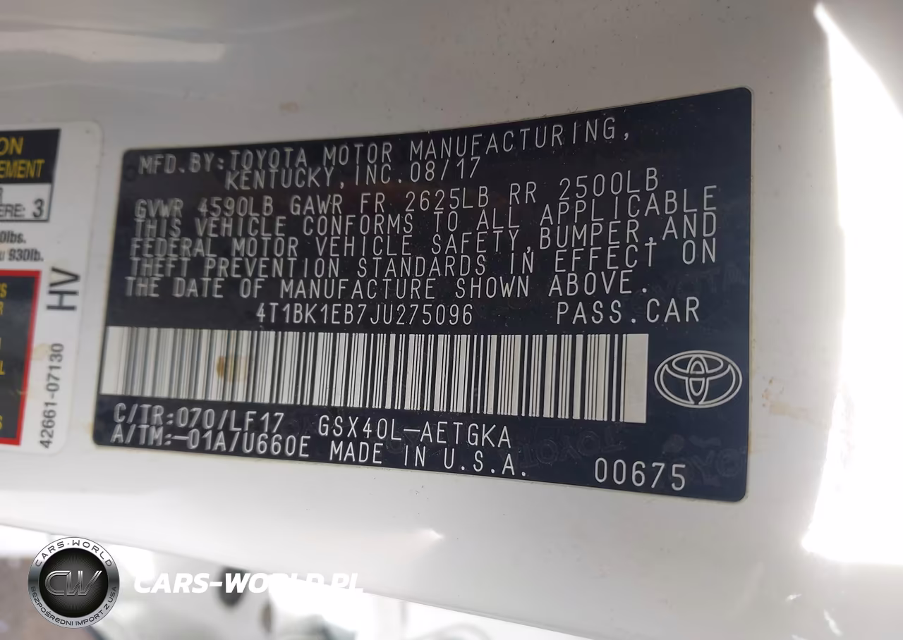 2018 Toyota Avalon Xle Premium VIN:4T1BK1EB7JU275096 - 9