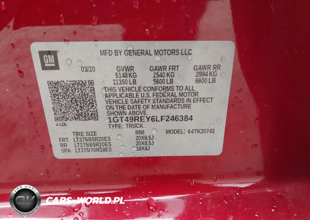 2020 GMC Sierra 2500Hd 4Wd Standard Bed Denali VIN:1GT49REY6LF246384 - 9