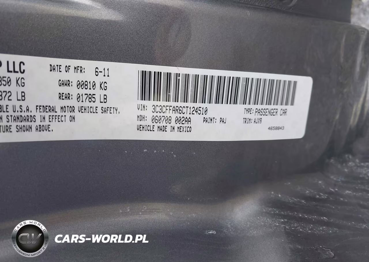 2012 Fiat 500 Pop VIN:3C3CFFAR6CT124510 - 9