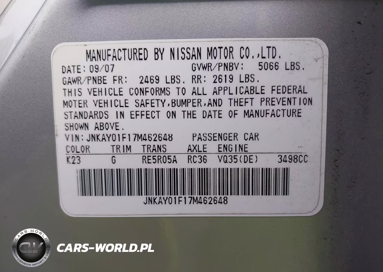 2007 Infiniti M35X VIN:JNKAY01F17M462648 - 9