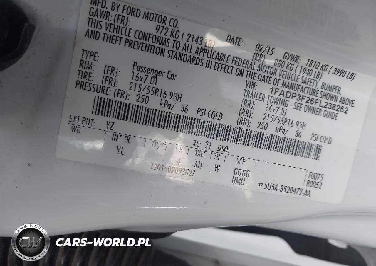 2015 Ford Focus Se VIN:1FADP3F26FL238262 - 9