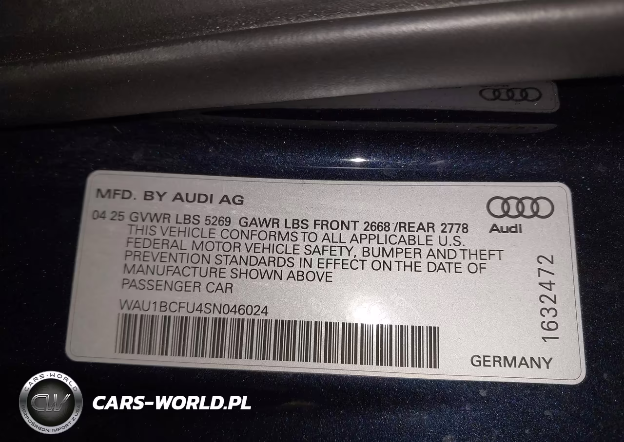 2025 Audi All-New A5 Premium Tfsi Quattro S Tronic VIN:WAU1BCFU4SN046024 - 9
