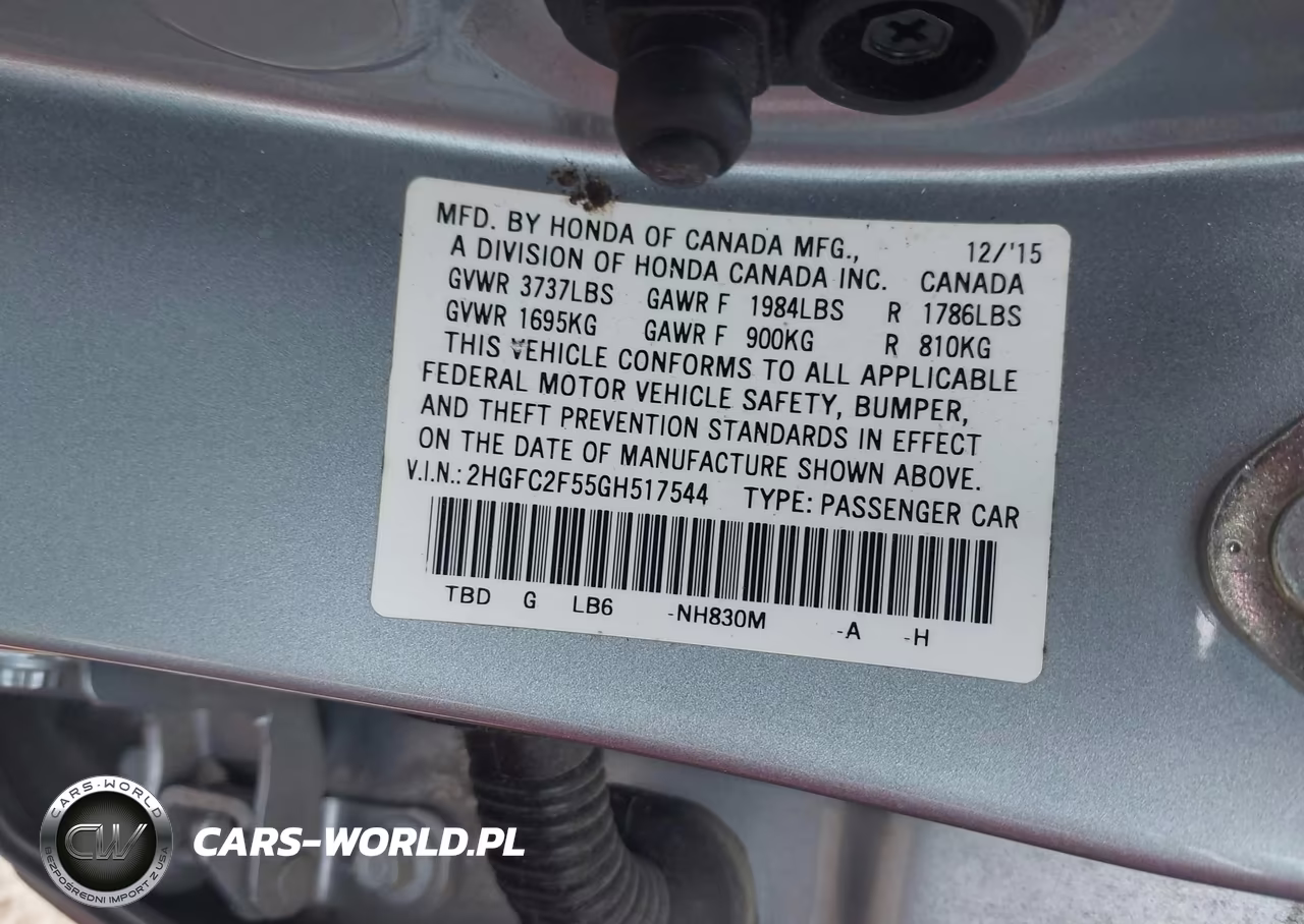 2016 Honda Civic Lx VIN:2HGFC2F55GH517544 - 9