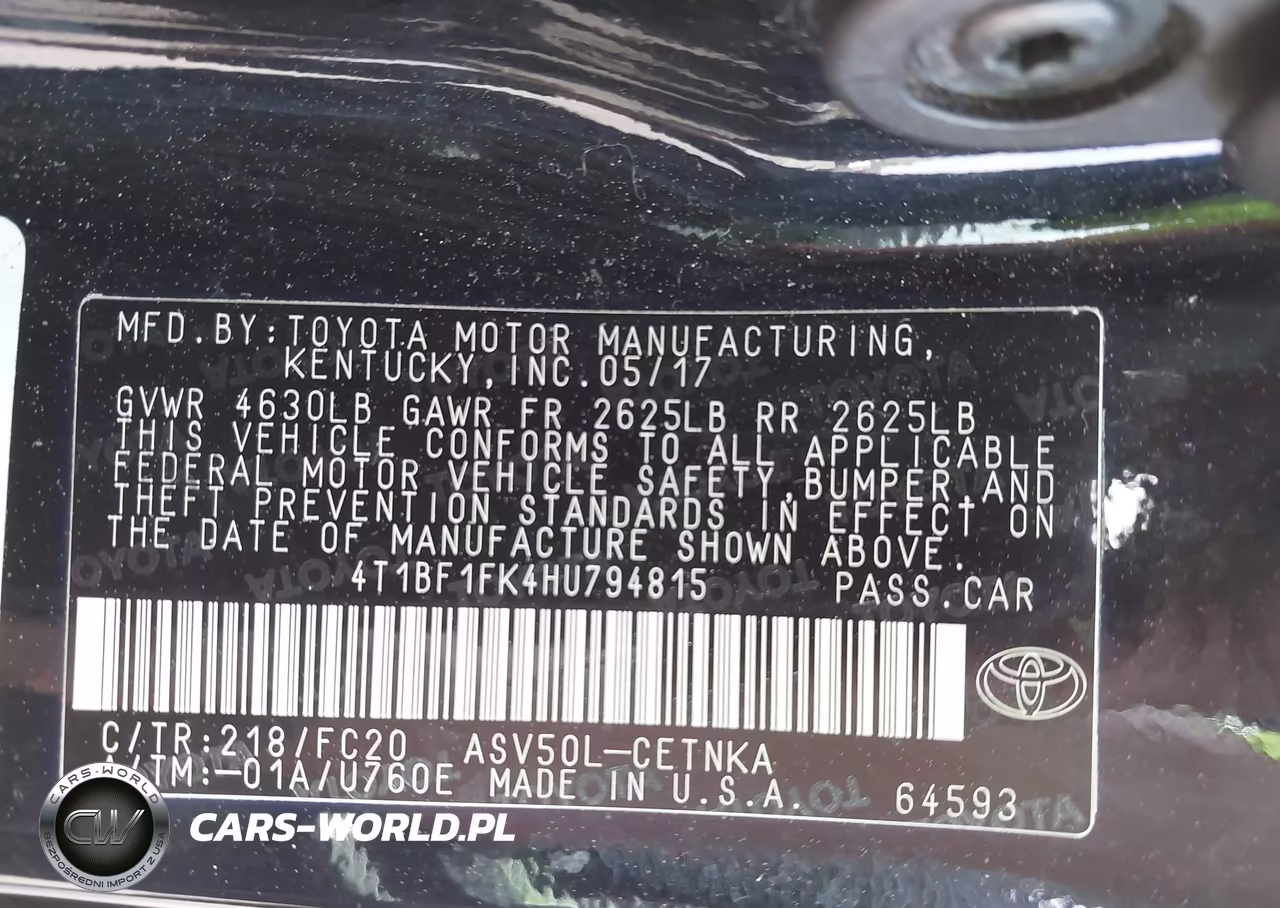 2017 Toyota Camry Le VIN:4T1BF1FK4HU794815 - 9