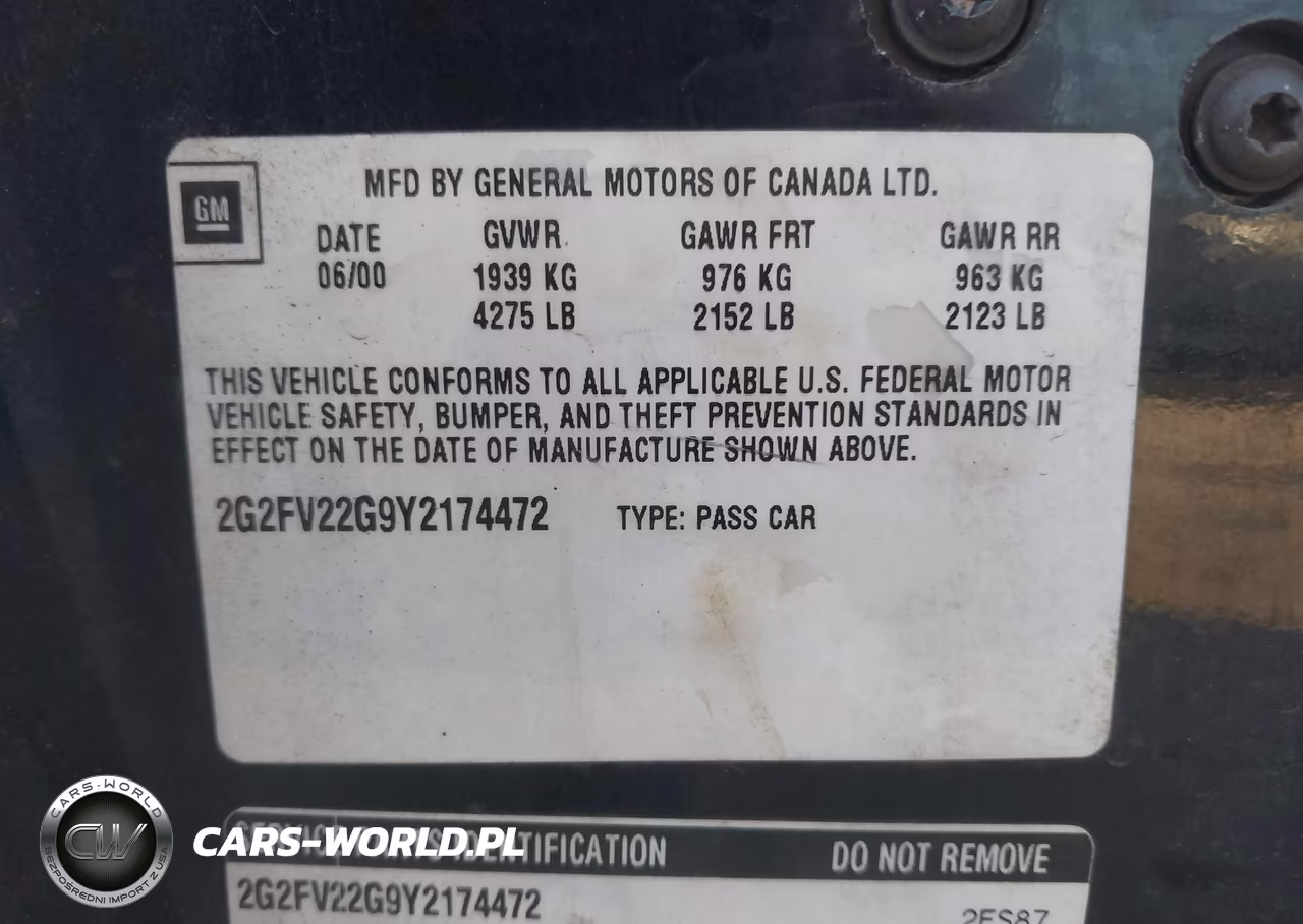 2000 Pontiac Firebird Trans Am VIN:2G2FV22G9Y2174472 - 9