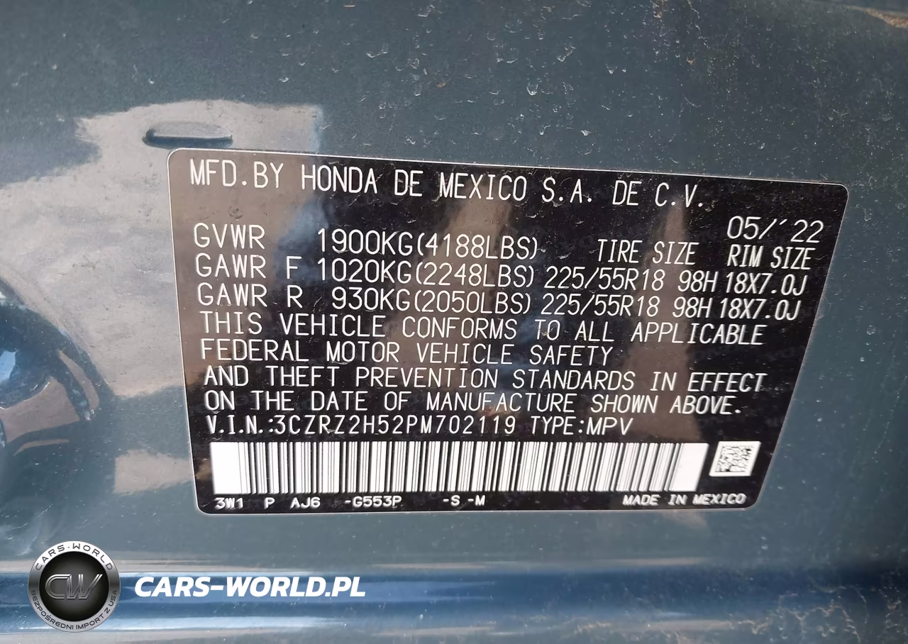 2023 Honda Hr-V Awd Sport VIN:3CZRZ2H52PM702119 - 9