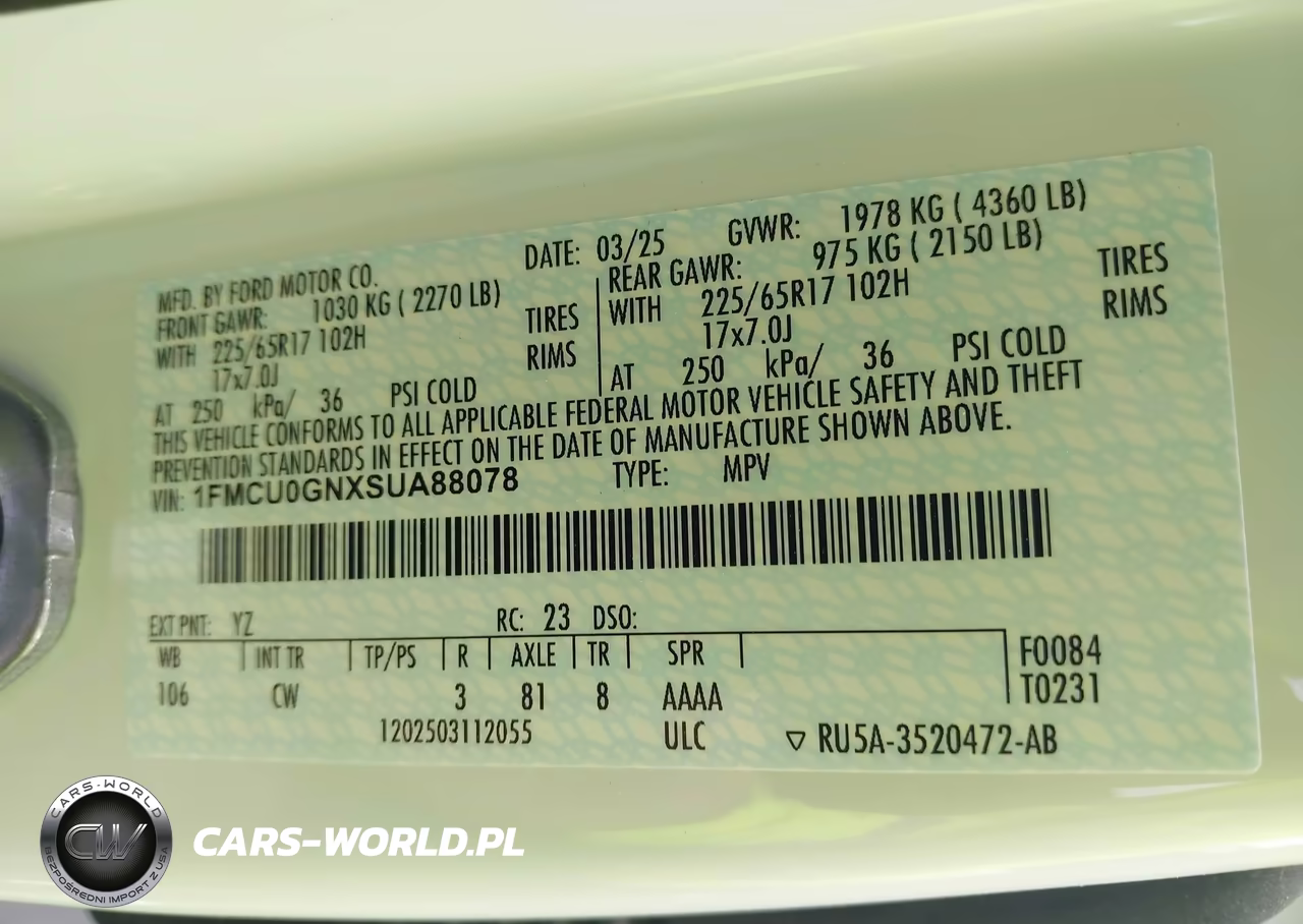 2025 Ford Escape Active VIN:1FMCU0GNXSUA88078 - 9