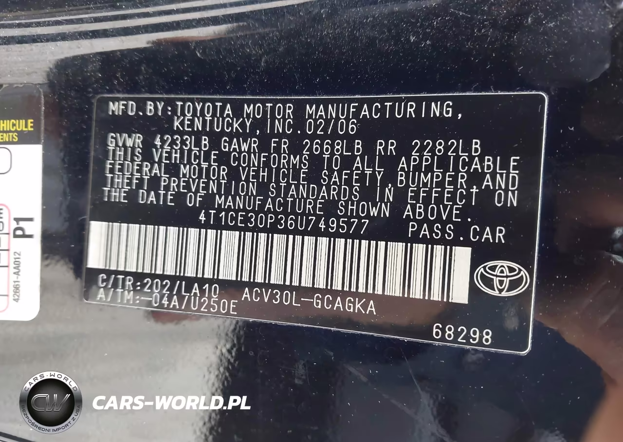 2006 Toyota Camry Solara Sle VIN:4T1CE30P36U749577 - 9
