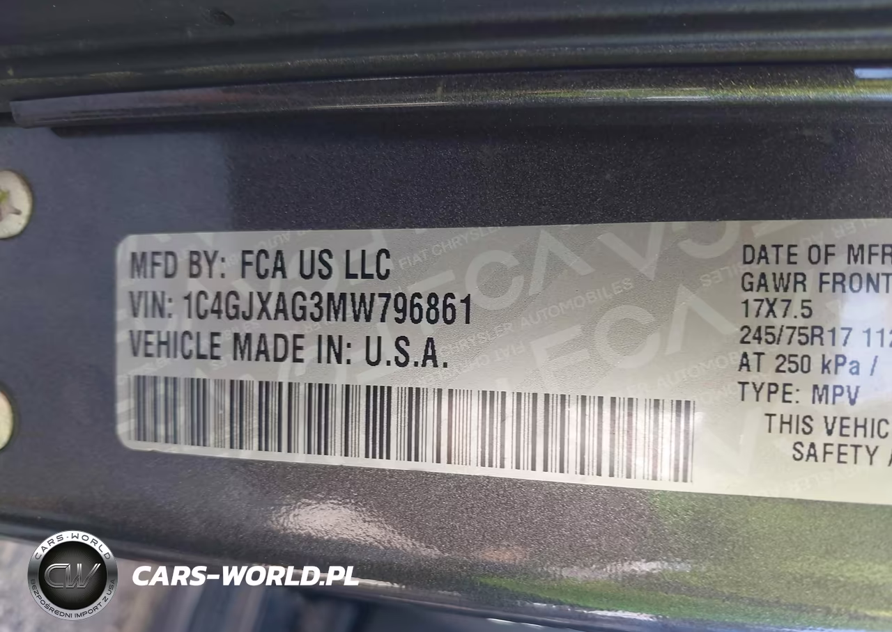 2021 Jeep Wrangler Sport S 4X4 VIN:1C4GJXAG3MW796861 - 9