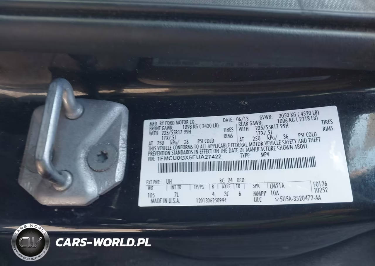 2014 Ford Escape Se VIN:1FMCU0GX5EUA27422 - 9