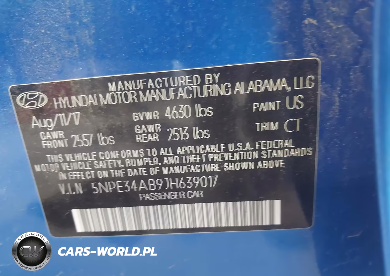 2018 Hyundai Sonata Sport 2.0T VIN:5NPE34AB9JH639017 - 9