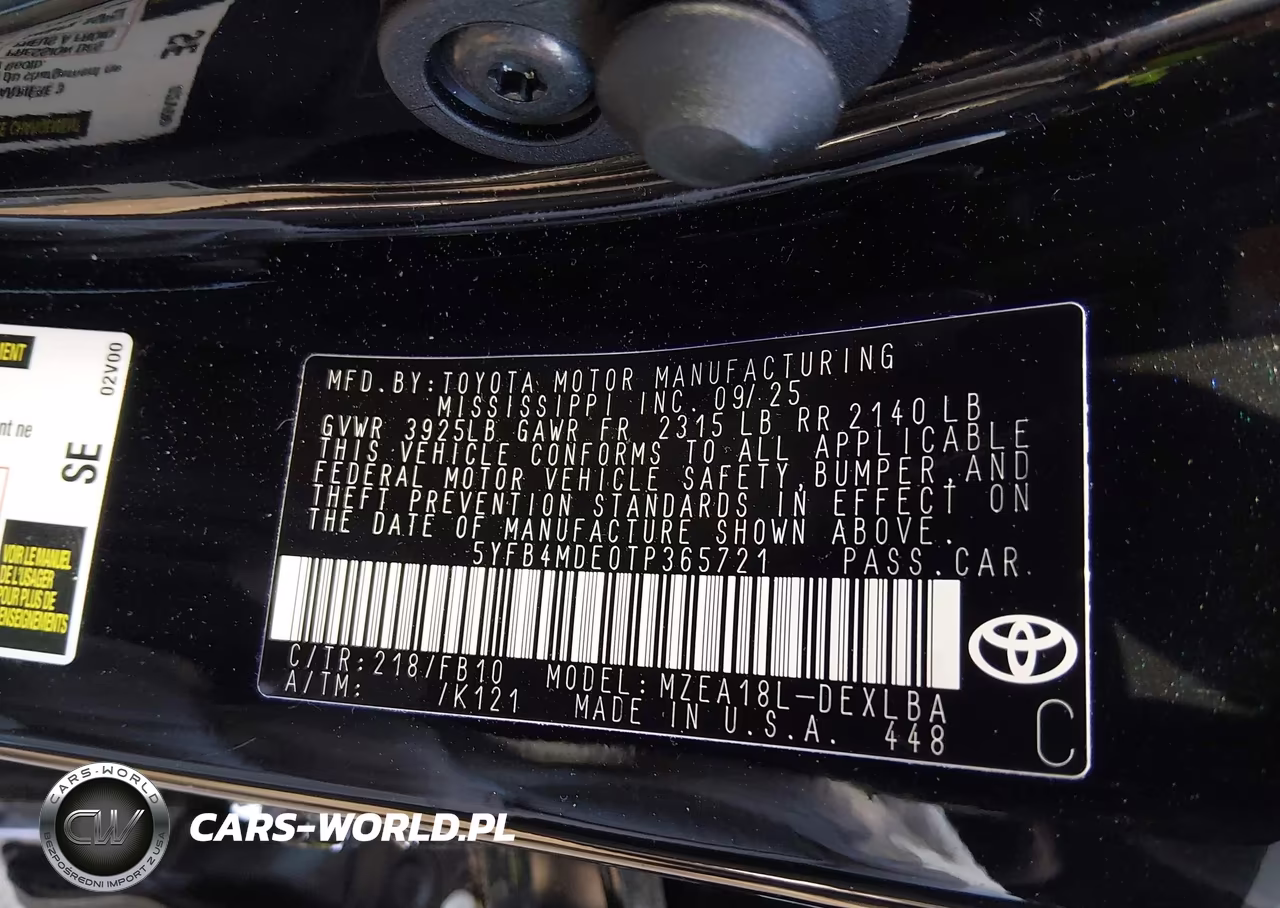 2026 Toyota Corolla Le VIN:5YFB4MDE0TP365721 - 9