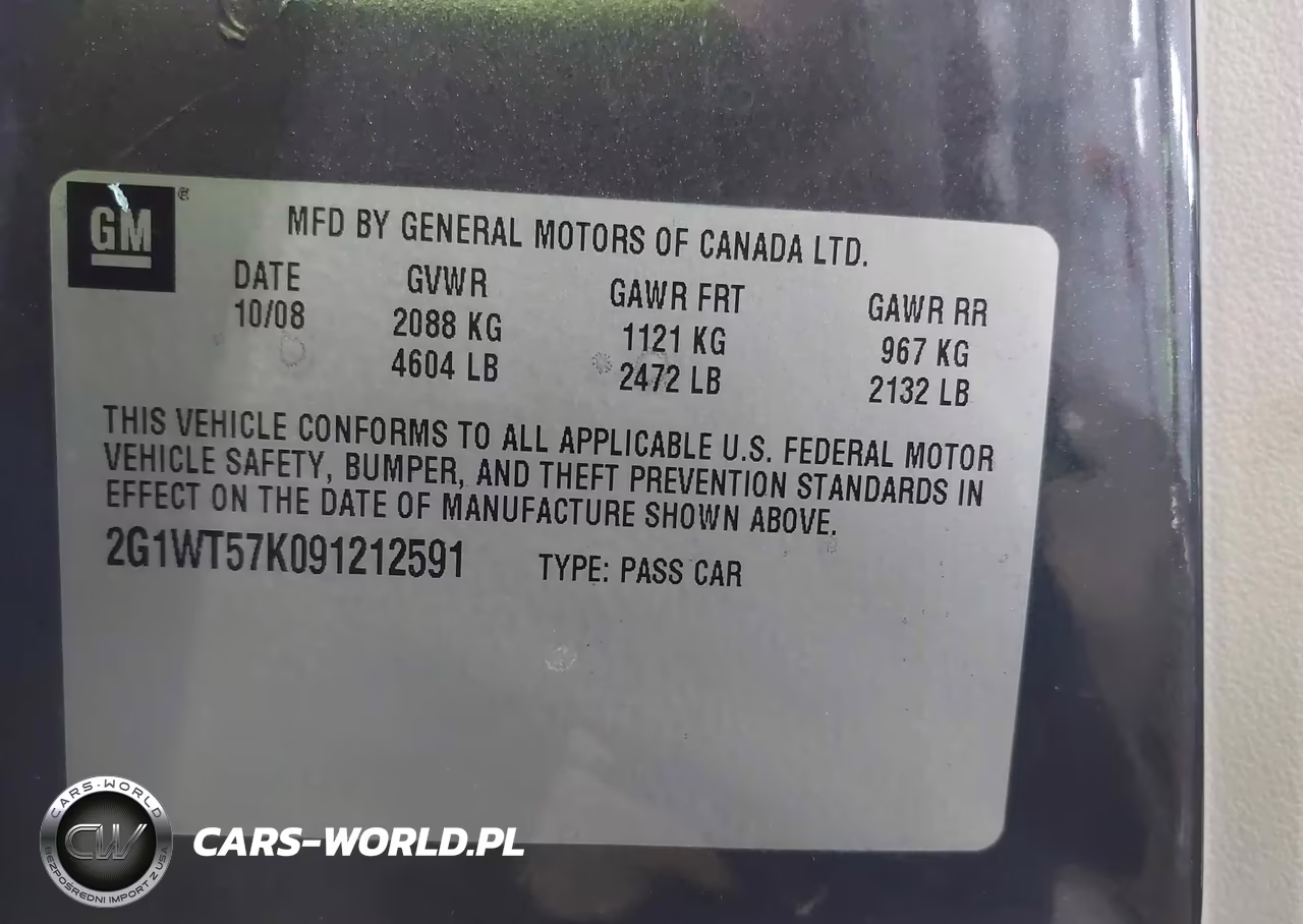 2009 Chevrolet Impala Lt VIN:2G1WT57K091212591 - 9