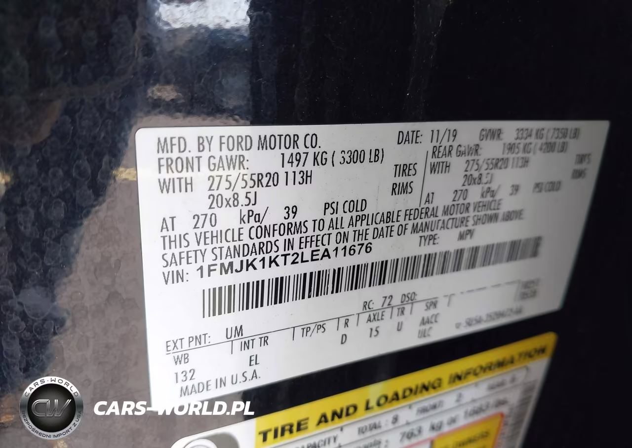 2020 Ford Expedition Limited Max VIN:1FMJK1KT2LEA11676 - 9