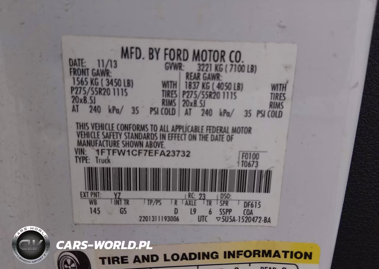 2014 Ford F-150 Xlt VIN:1FTFW1CF7EFA23732 - 9
