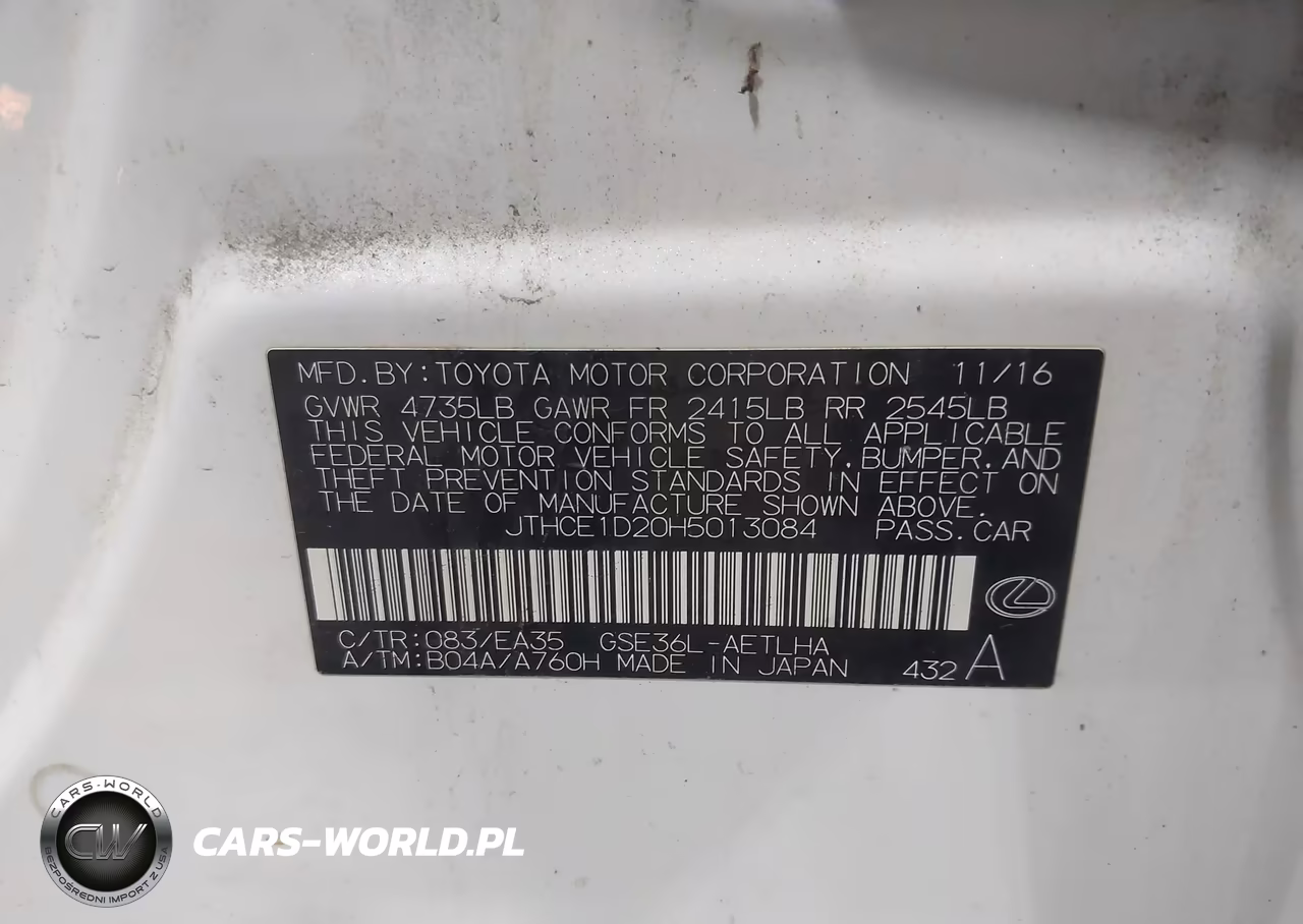 2017 Lexus Is 350 VIN:JTHCE1D20H5013084 - 9