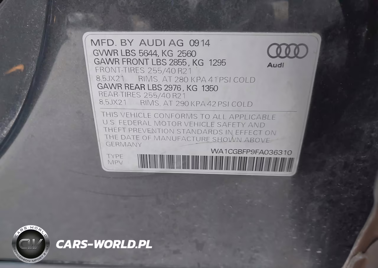 2015 Audi Sq5 3.0T Premium Plus VIN:WA1CGBFP9FA036310 - 9