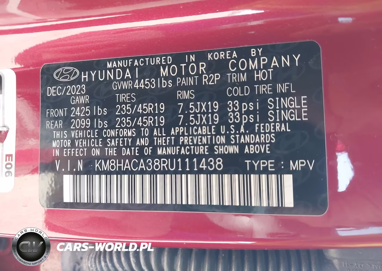 2024 Hyundai Kona N Line VIN:KM8HACA38RU111438 - 9
