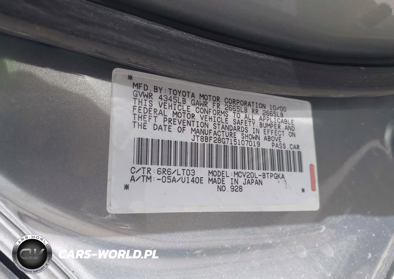 2001 Lexus Es 300 VIN:JT8BF28G715107019 - 9