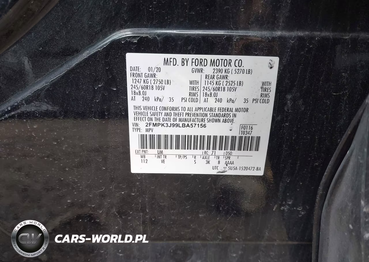 2020 Ford Edge Sel VIN:2FMPK3J99LBA57156 - 9
