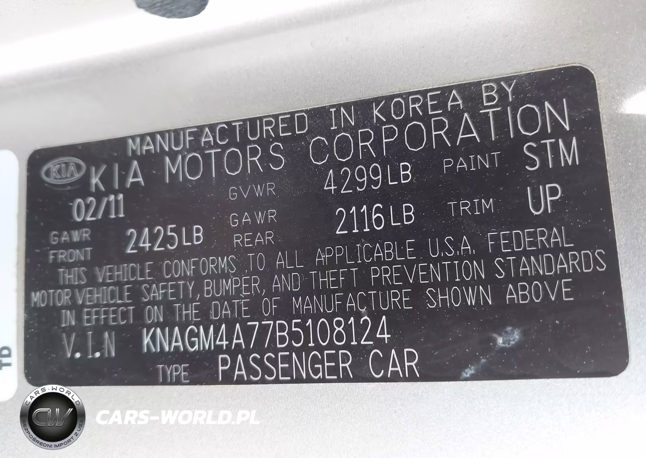 2011 Kia Optima Lx VIN:KNAGM4A77B5108124 - 9