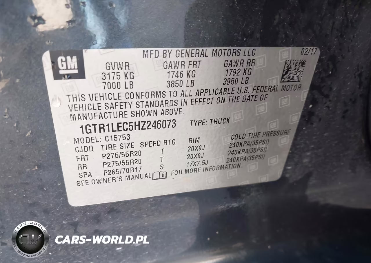 2017 GMC Sierra 1500 VIN:1GTR1LEC5HZ246073 - 9