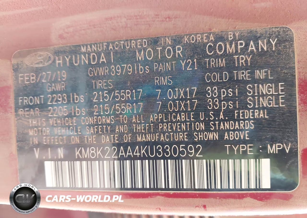 2019 Hyundai Kona Sel VIN:KM8K22AA4KU330592 - 9