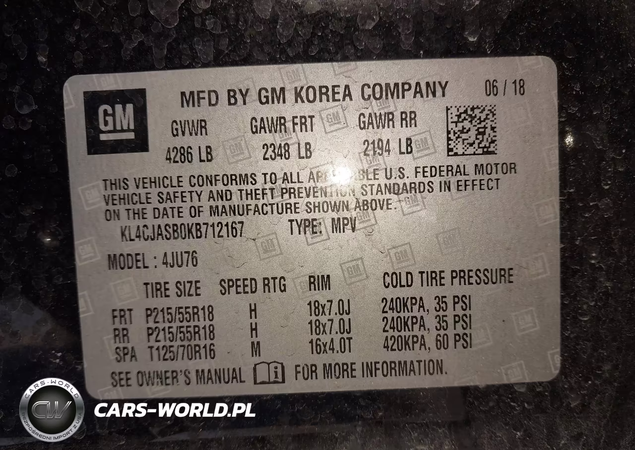 2019 Buick Encore Fwd Preferred VIN:KL4CJASB0KB712167 - 9