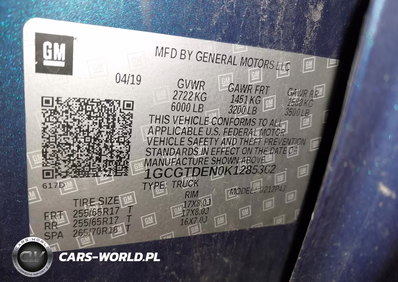 2019 Chevrolet Colorado Z71 VIN:1GCGTDEN0K1285362 - 9