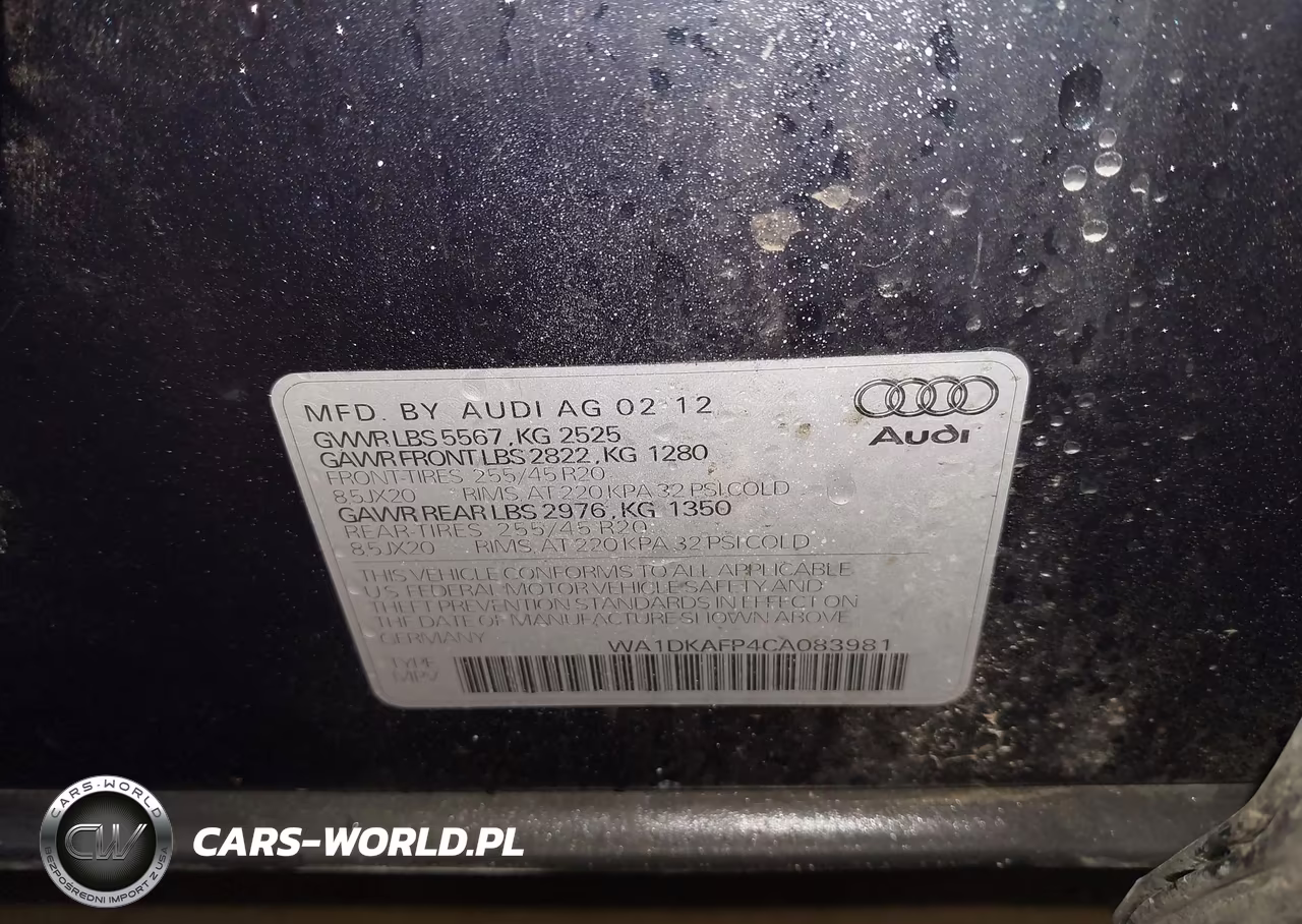 2012 Audi Q5 3.2 Premium Plus VIN:WA1DKAFP4CA083981 - 9