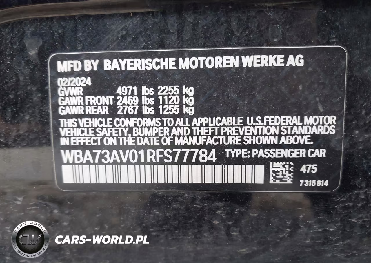 2024 BMW 430I Gran Coupe xDrive VIN:WBA73AV01RFS77784 - 9