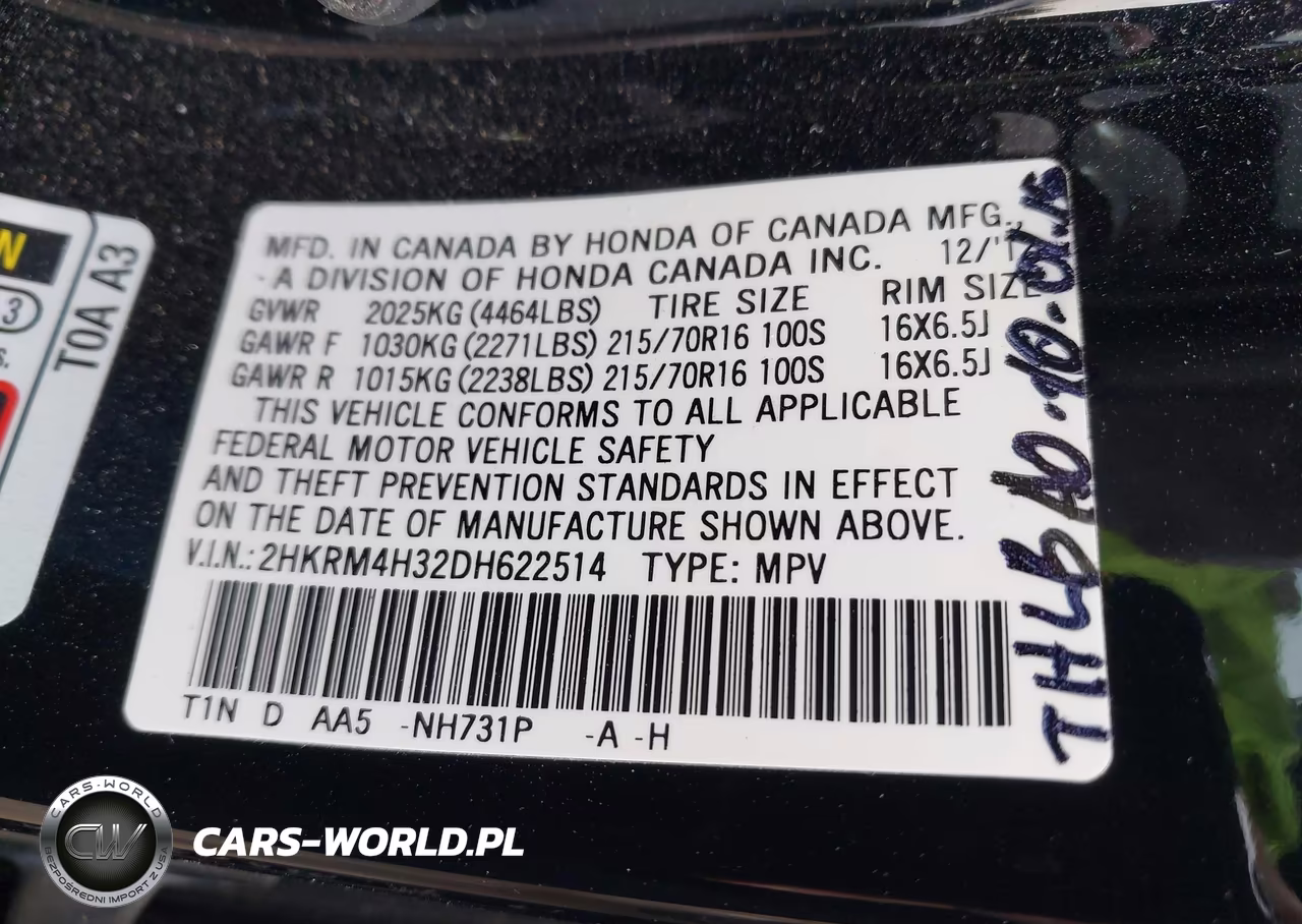 2013 Honda Cr-V Lx VIN:2HKRM4H32DH622514 - 9