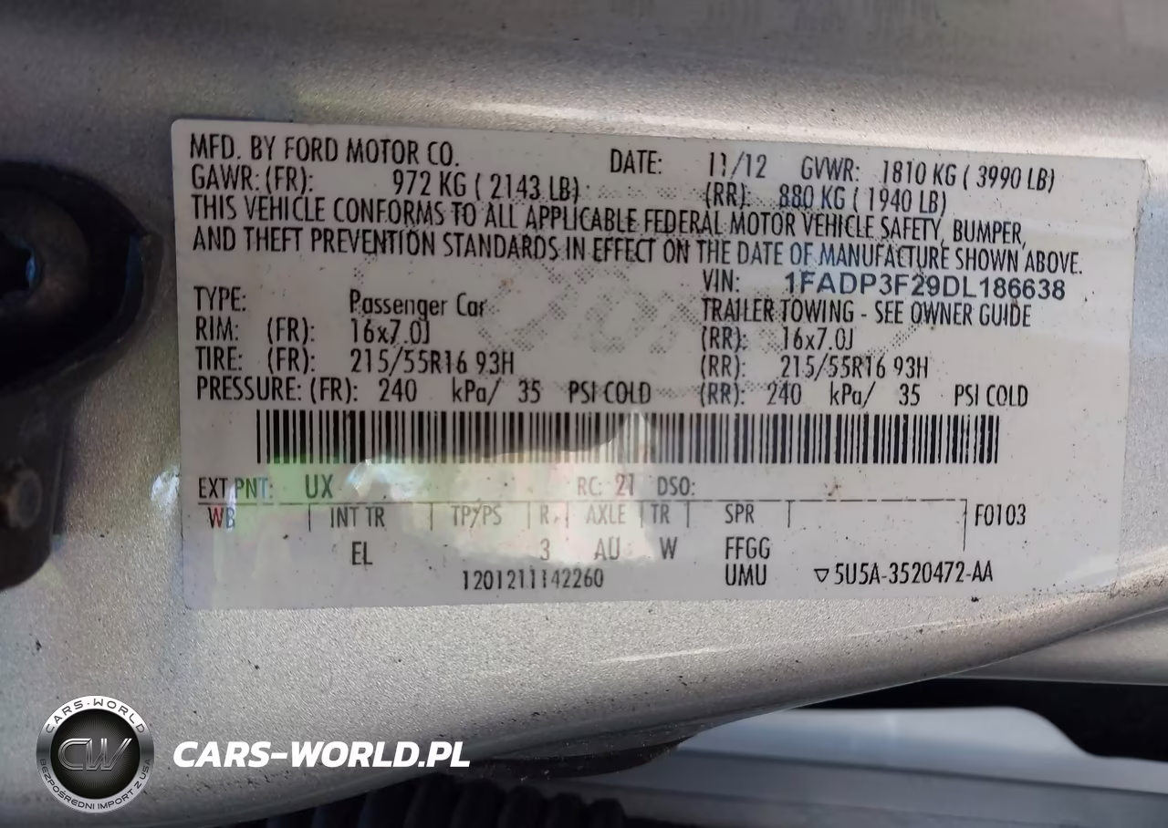 2013 Ford Focus Se VIN:1FADP3F29DL186638 - 9