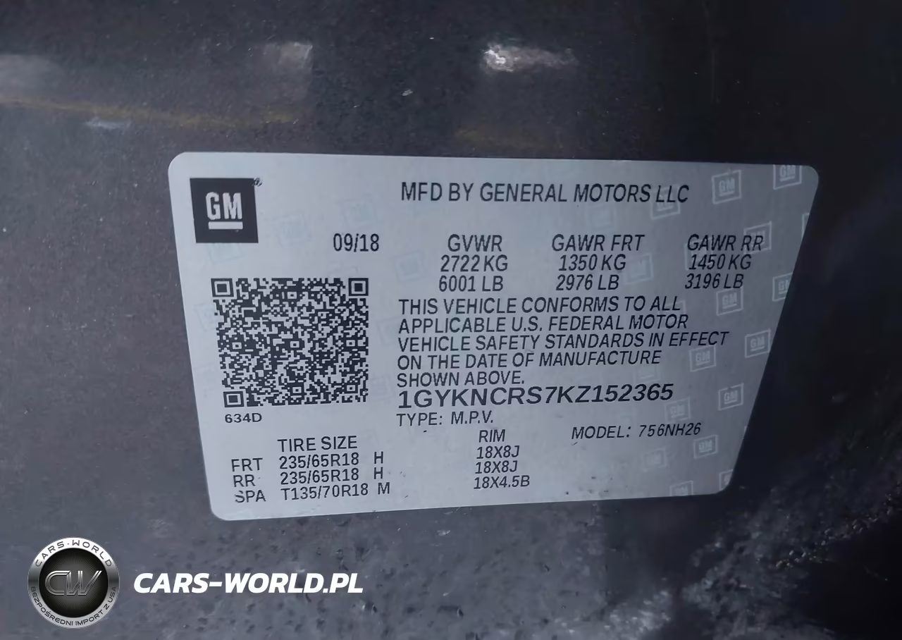 2019 Cadillac Xt5 Luxury VIN:1GYKNCRS7KZ152365 - 9
