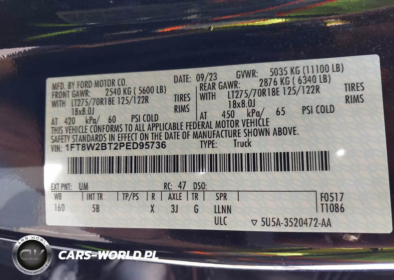 2023 Ford F-250 Lariat VIN:1FT8W2BT2PED95736 - 9