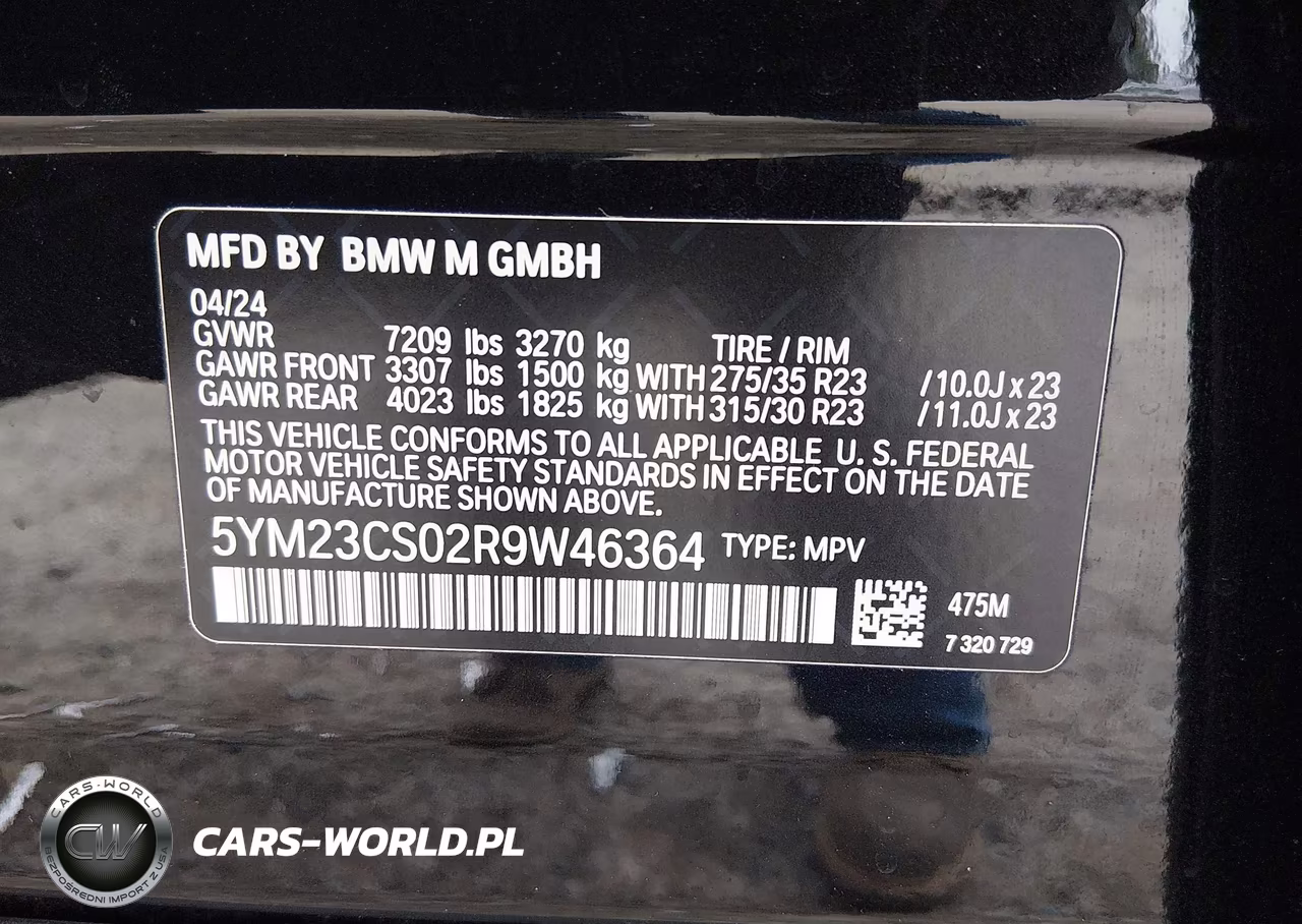 2024 BMW Xm VIN:5YM23CS02R9W46364 - 9