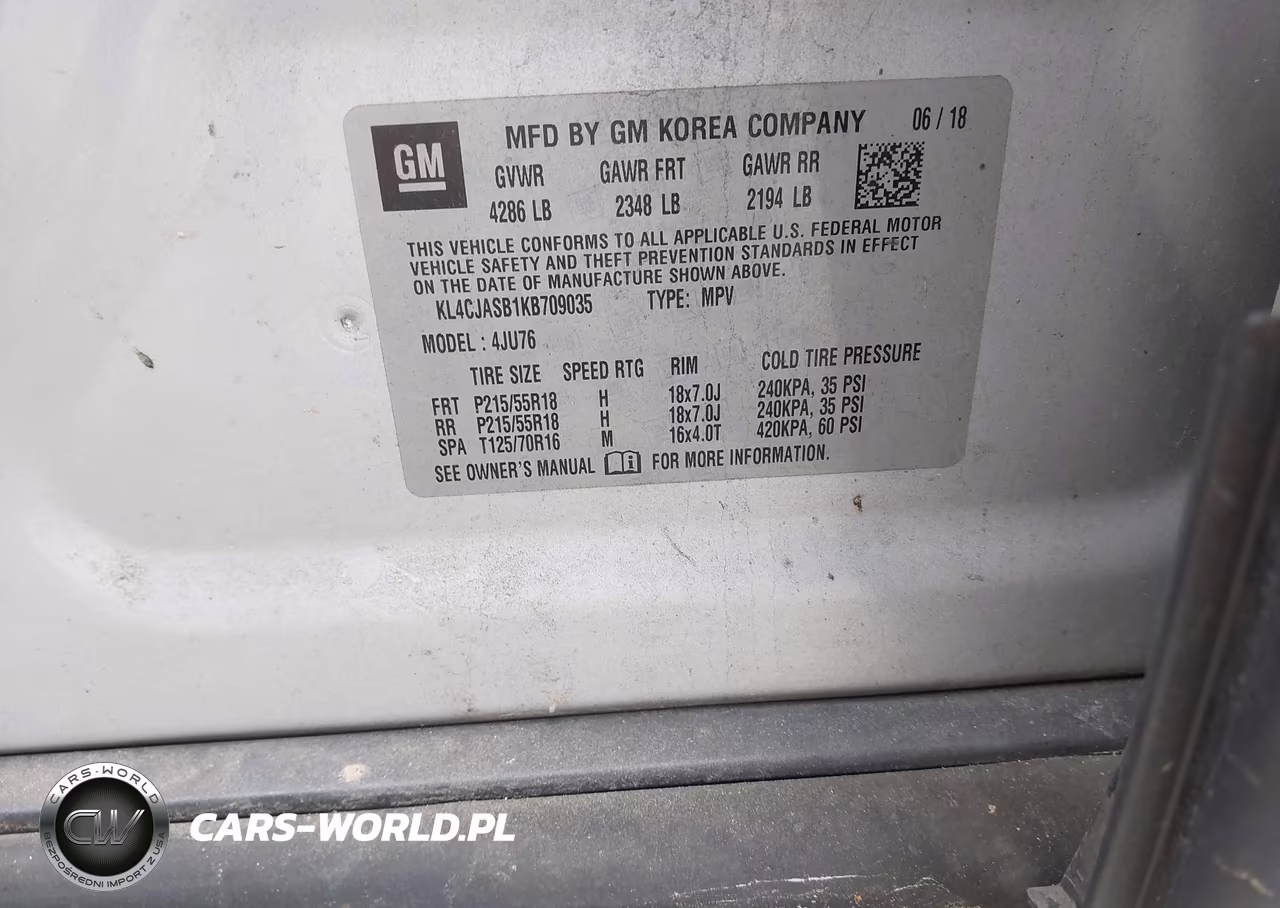 2019 Buick Encore Fwd Preferred VIN:KL4CJASB1KB709035 - 9