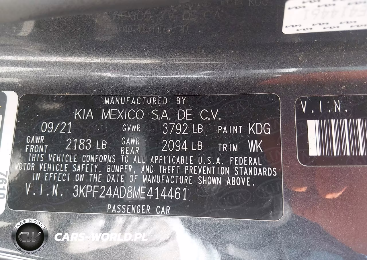 2021 Kia Forte Lxs VIN:3KPF24AD8ME414461 - 9